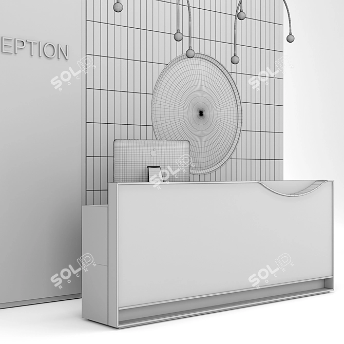 Elegant Reception Table Display 3D model image 6