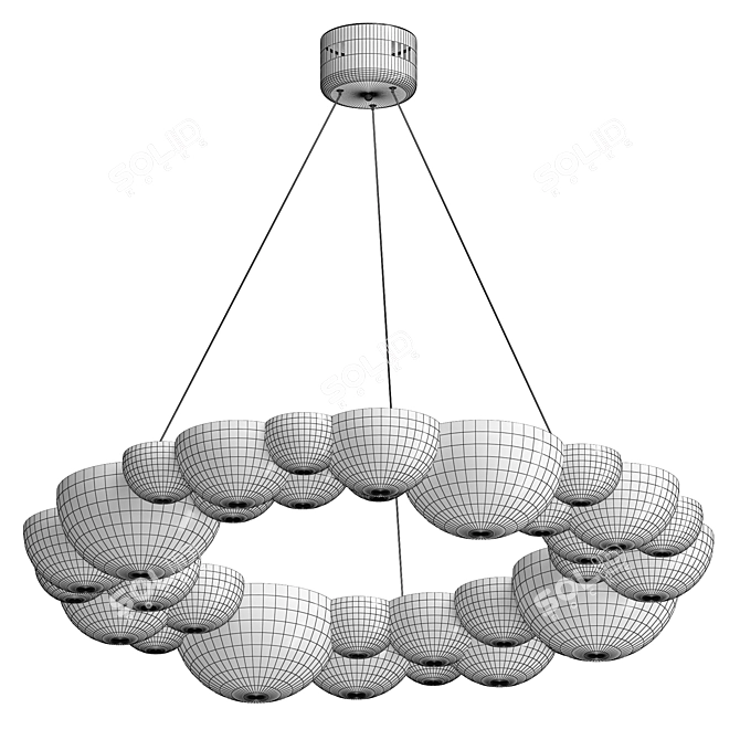 Modern Oddly Designed Chandelier 3D model image 3