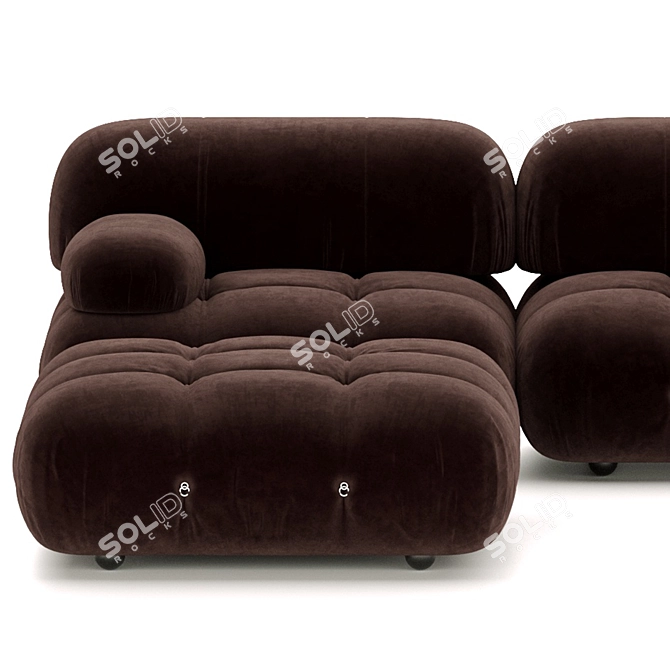 Italian Style 3-Seater Sofa Render 3D model image 2