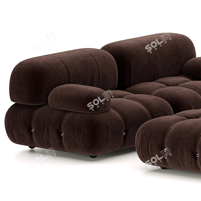 Italian Style 3-Seater Sofa Render 3D model image 3