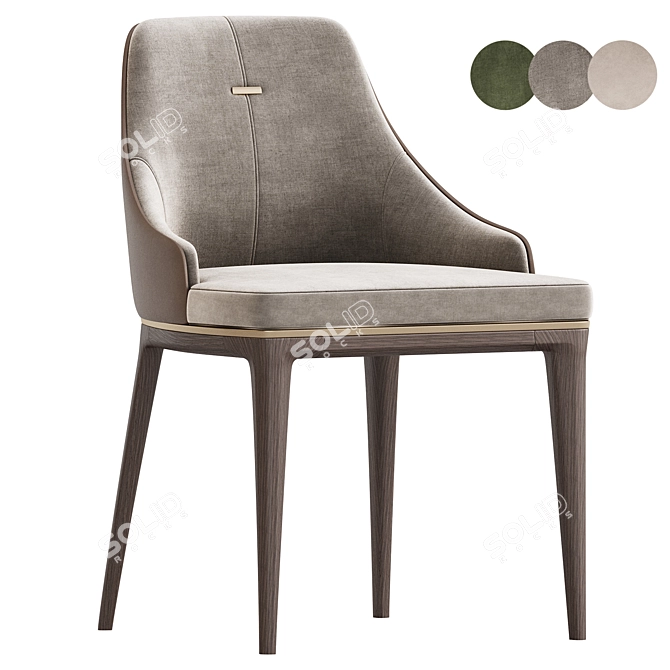 Stylish Alaton Armchair by ASTER 3D model image 1