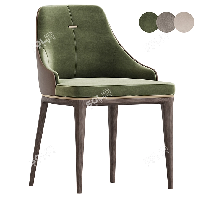 Stylish Alaton Armchair by ASTER 3D model image 2