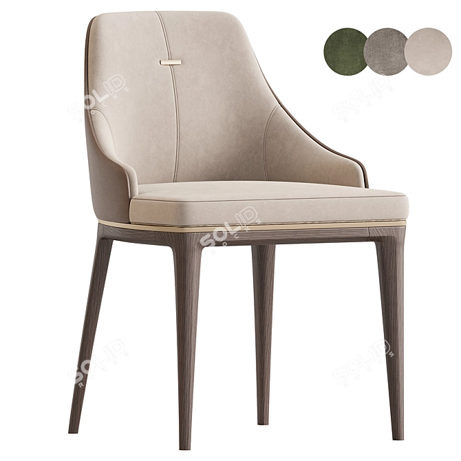 Stylish Alaton Armchair by ASTER 3D model image 3