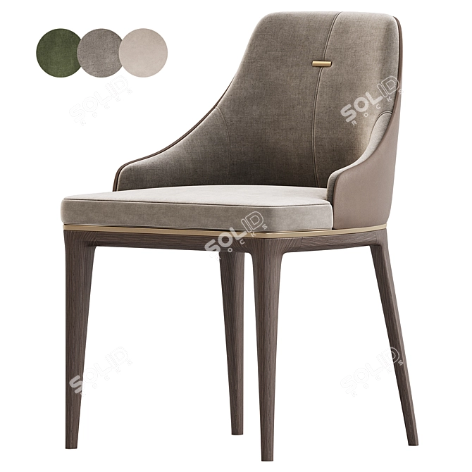 Stylish Alaton Armchair by ASTER 3D model image 4