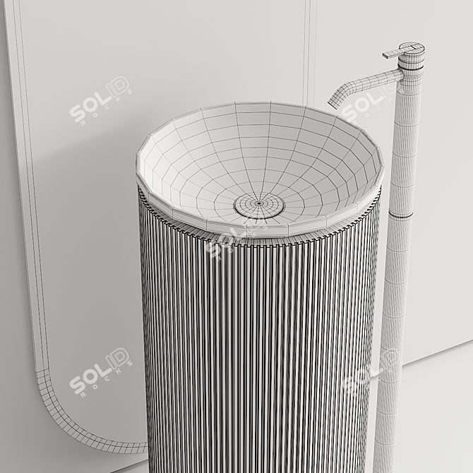  Inbani Grate Vanity Unit Set 8 3D model image 6