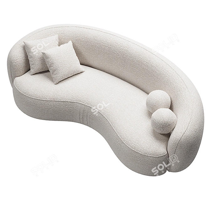 Kaza Lisbon Sofa: Modern Elegance 3D model image 2