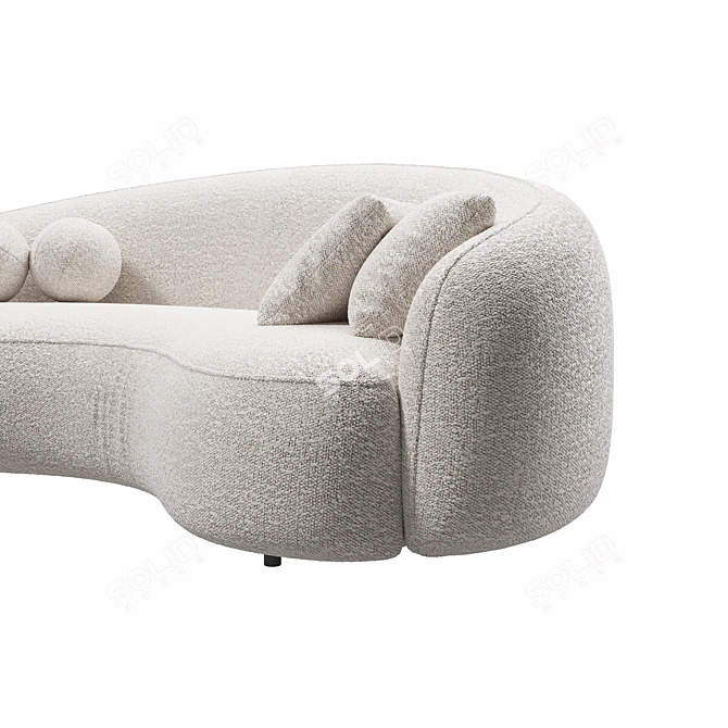 Kaza Lisbon Sofa: Modern Elegance 3D model image 3