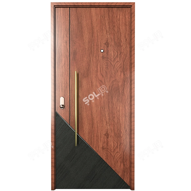  3 Modern Vray Rendered Doors 3D model image 5