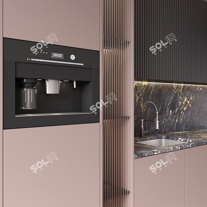  Corner Kitchen Modern Set 3D model image 4