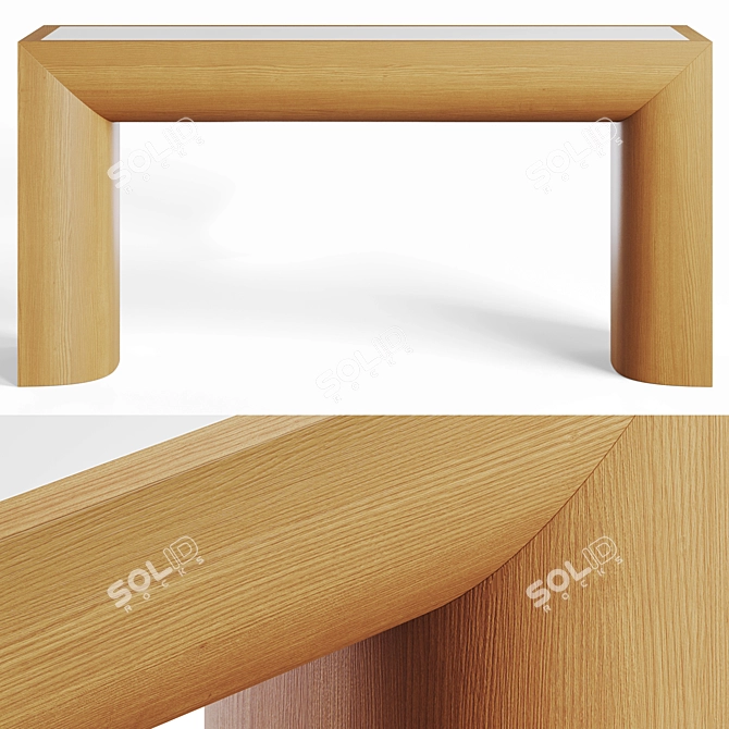 Emma Wood Console Table, Corona/V-Ray 3D model image 3