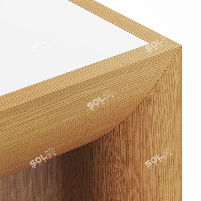 Modern Emma Wood Coffee Table 3D model image 2