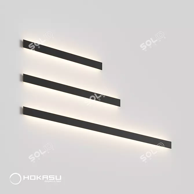 Modern Aluminum Wall Sconce 3D model image 1