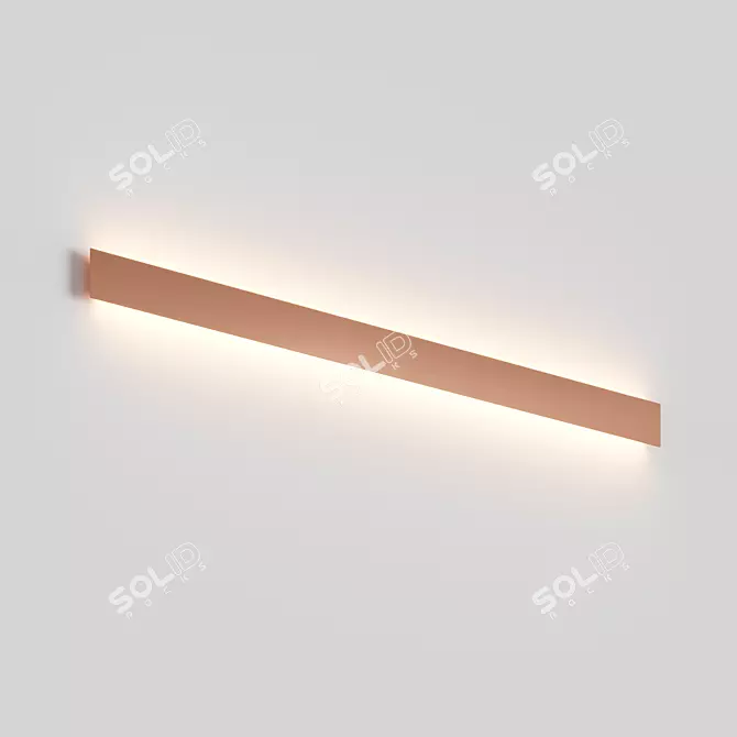 Modern Aluminum Wall Sconce 3D model image 2