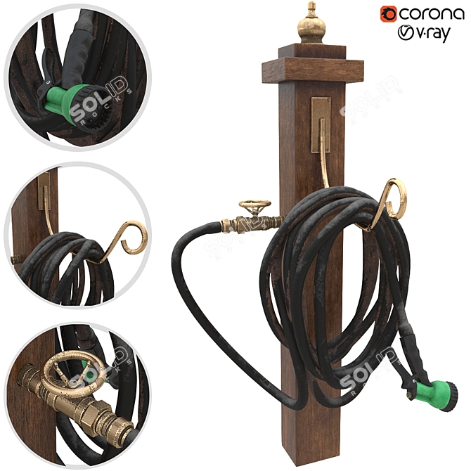 Watering Hose Spray Set 3D model image 1