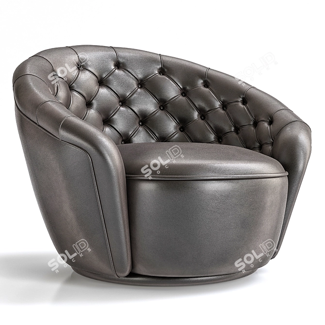Visionnaire Agon Leather Lounge Chair 3D model image 3