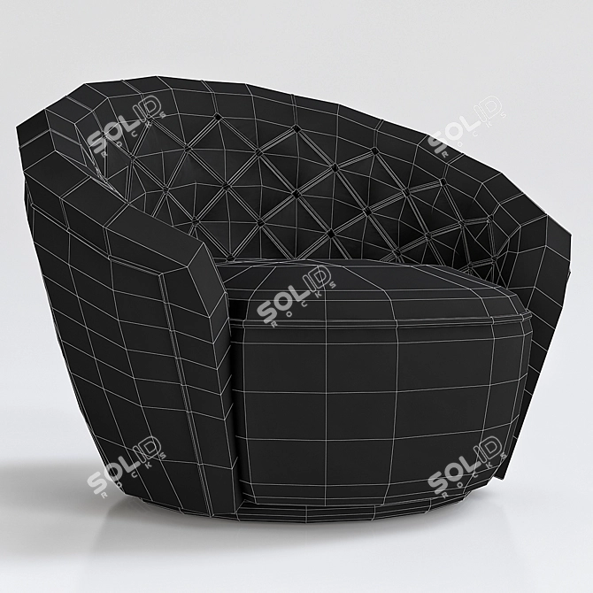 Visionnaire Agon Leather Lounge Chair 3D model image 4