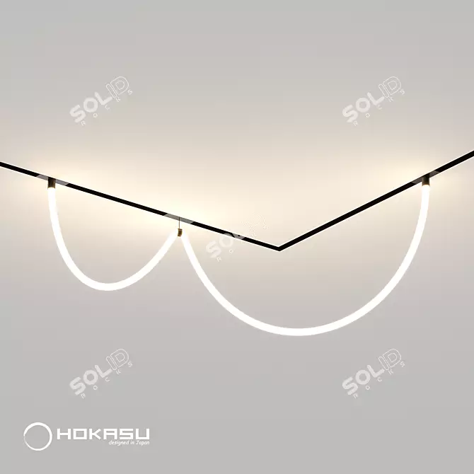 HOKASU OneLine Flex Neon Light 3D model image 1