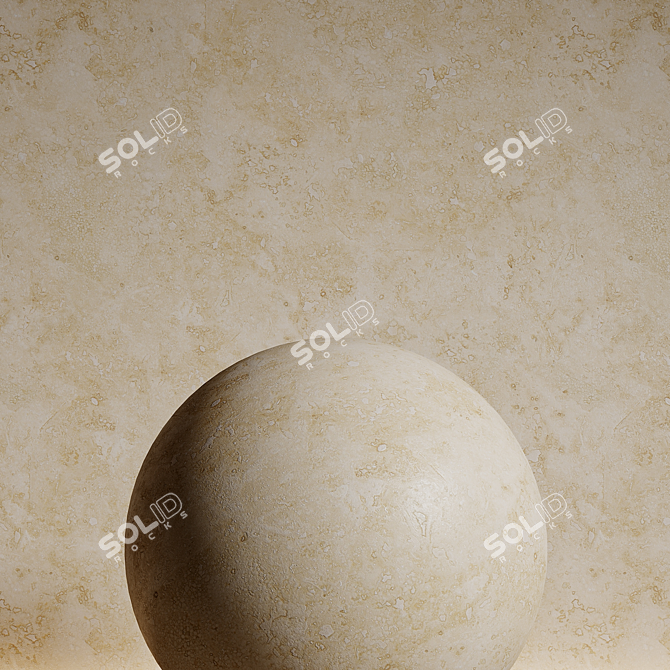 Stone Material Travertine PBR Seamless 3D model image 2