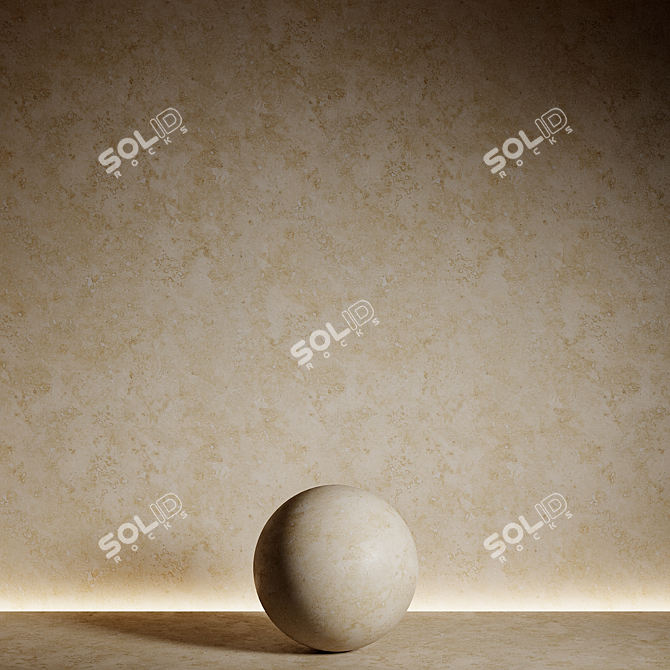 Stone Material Travertine PBR Seamless 3D model image 3