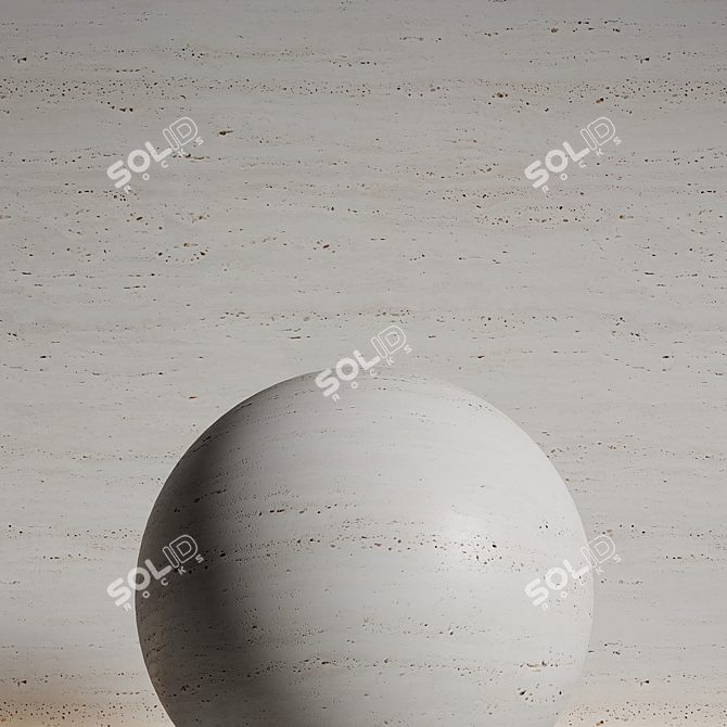 Travertine Stone Seamless Texture 3D model image 2