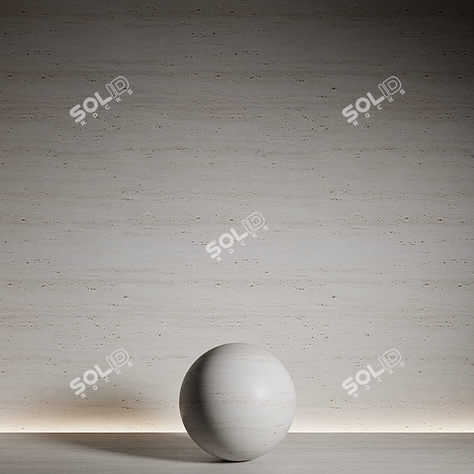 Travertine Stone Seamless Texture 3D model image 3