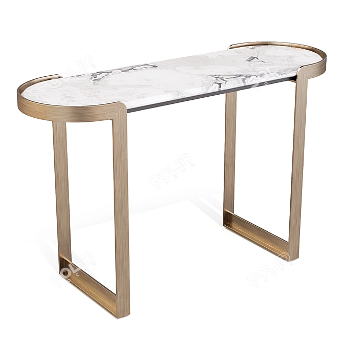 Fabio Console Table: Art Deco-Inspired 3D model image 1