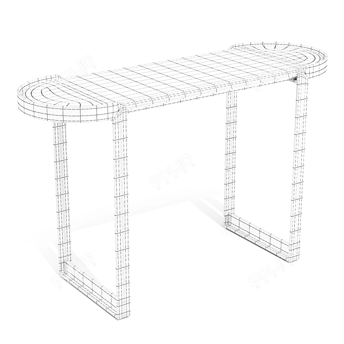 Fabio Console Table: Art Deco-Inspired 3D model image 3