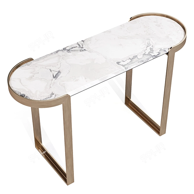 Fabio Console Table: Art Deco-Inspired 3D model image 4