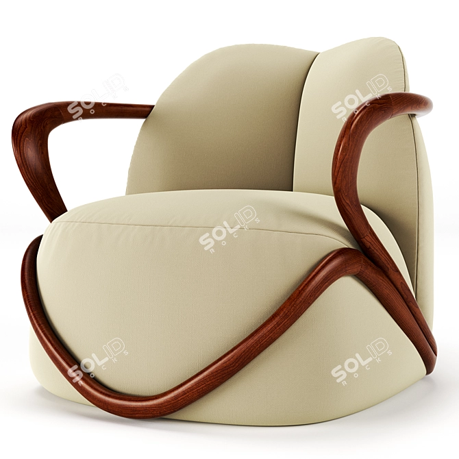 Hug Giorgetti Armchair 2017 Collection 3D model image 1