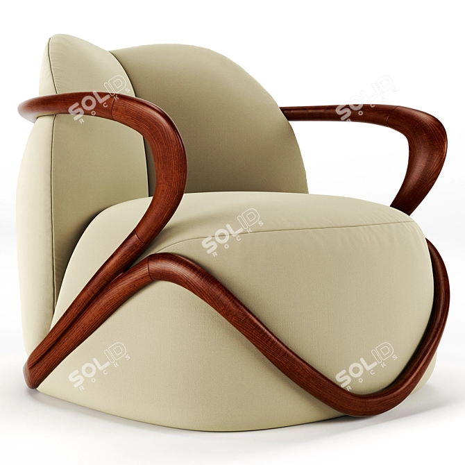 Hug Giorgetti Armchair 2017 Collection 3D model image 2