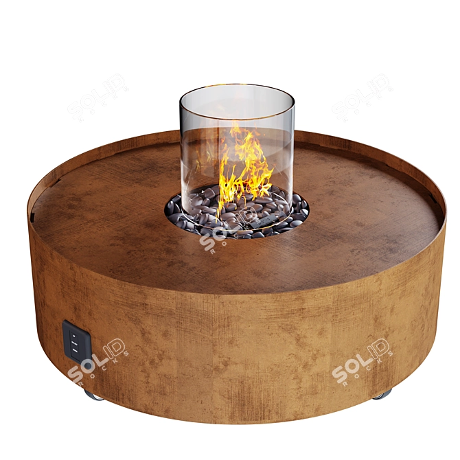 Automatic Outdoor Gas Fire Pit 3D model image 1