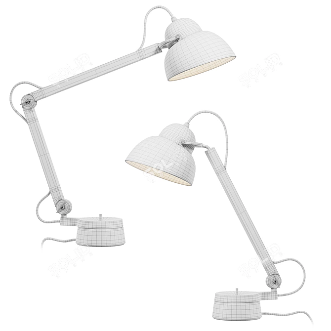 Minimalist Adjustable Table Lamp 3D model image 5