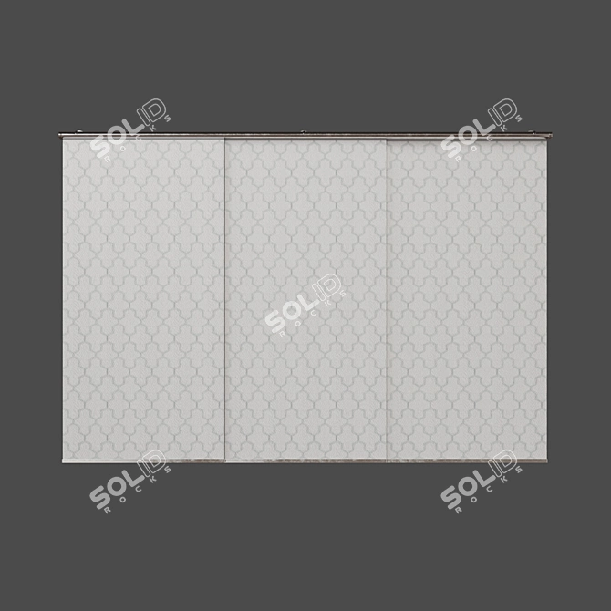 Sliding Roman Blinds Set 3D model image 4