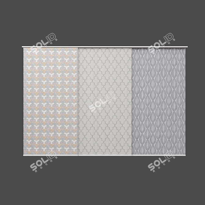 Adjustable Roman Blinds Kit 3D model image 3