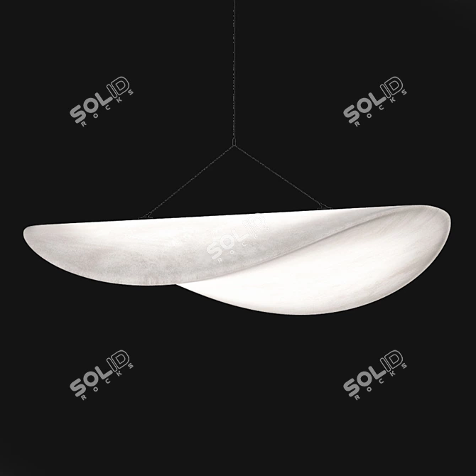 Sleek Tense Pendant Lamp 3D model image 2