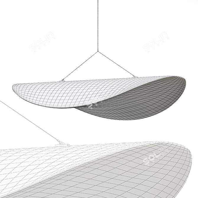 Sleek Tense Pendant Lamp 3D model image 4