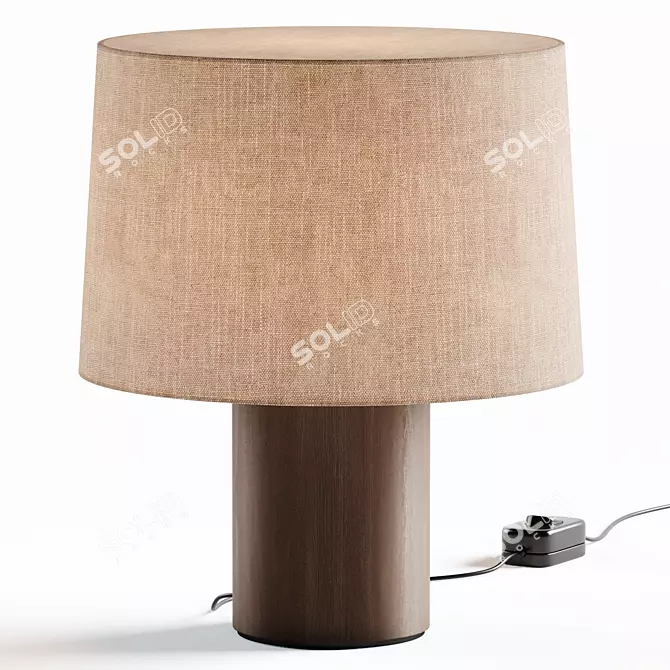 Sleek Eclipse Table Lamp Design 3D model image 1