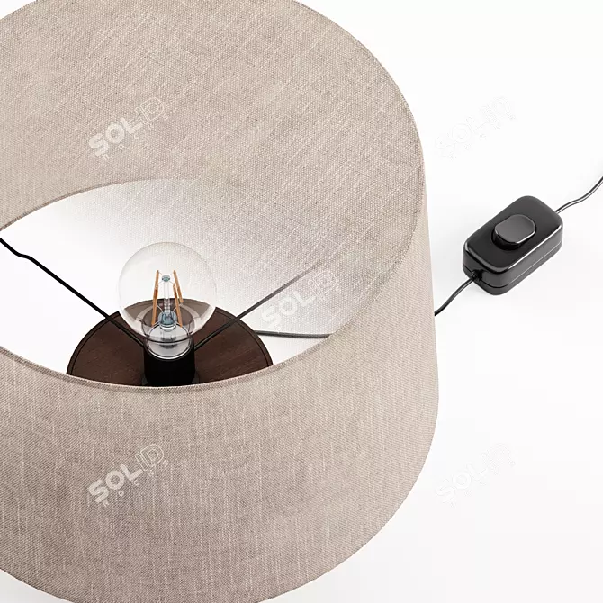 Sleek Eclipse Table Lamp Design 3D model image 2