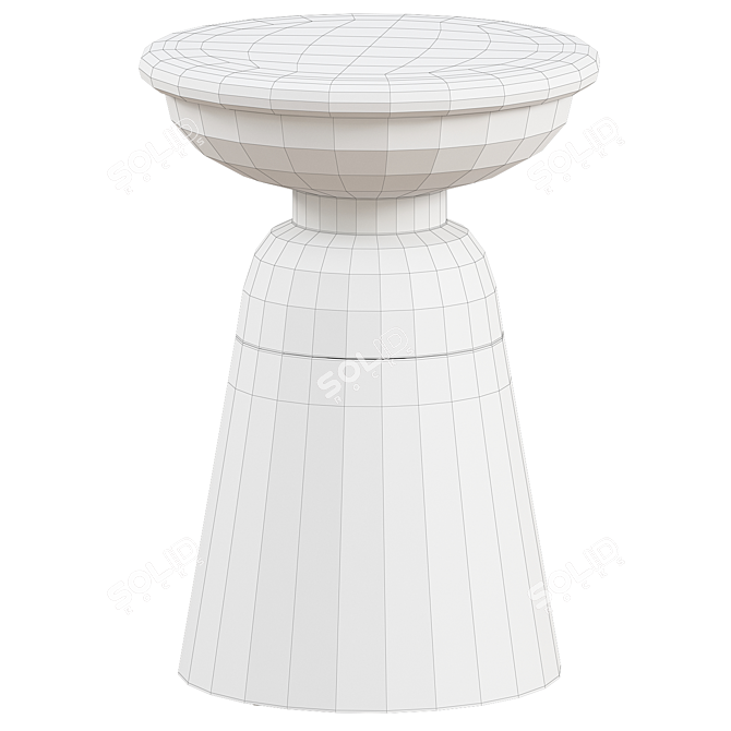 Aston Metal Outdoor Side Table, Modern Eco-Friendly 3D model image 5