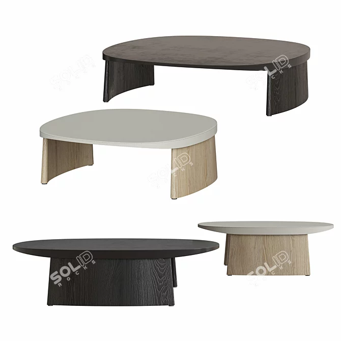 Sleek Cleo Coffee Table Collection 3D model image 2