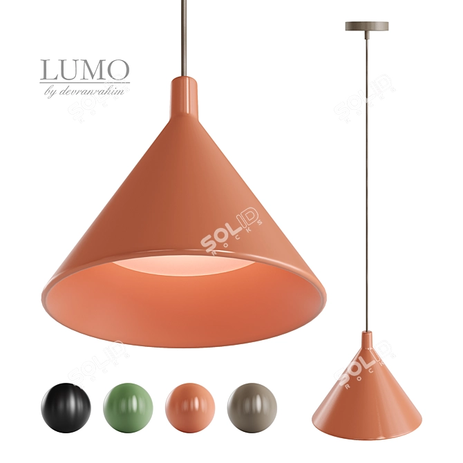 Title: Illuminating Lumo Pendant Light 3D model image 1