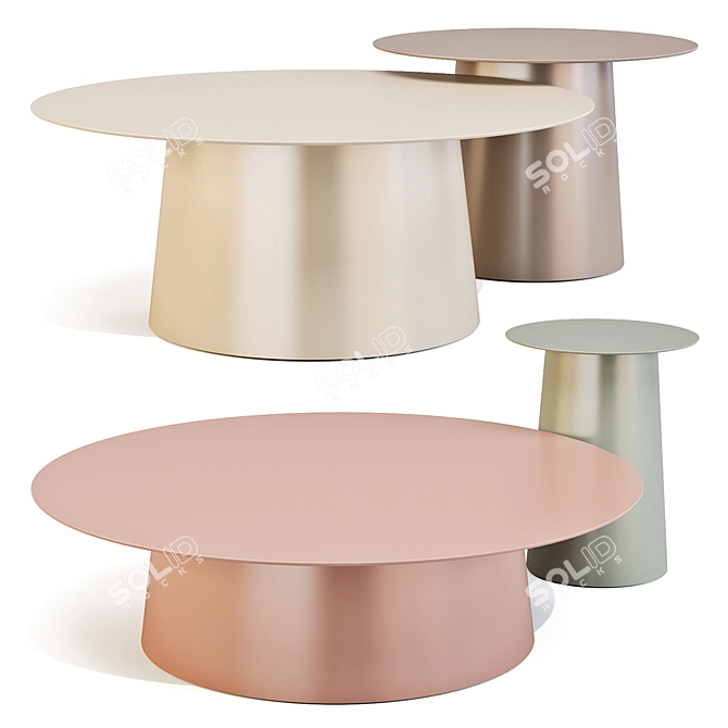 BluDot Circula Tables: Modern Elegance 3D model image 1