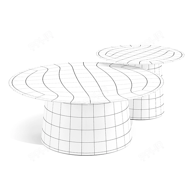 BluDot Circula Tables: Modern Elegance 3D model image 5