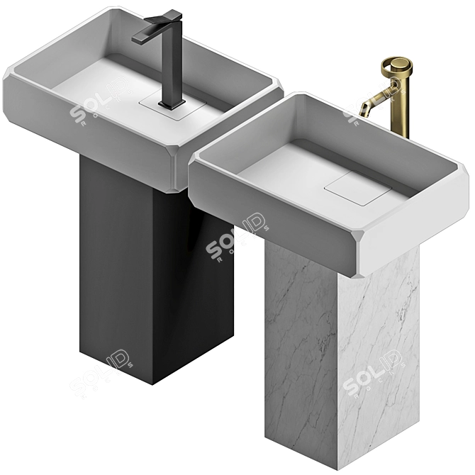 Keplero Collection Tower Sink 3D model image 3