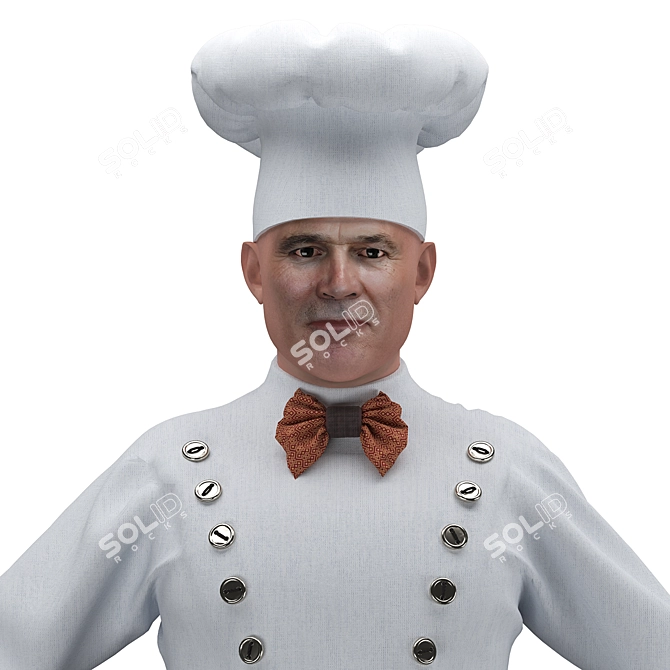 Chef Character Model - PBR_TEXTURES 3D model image 3