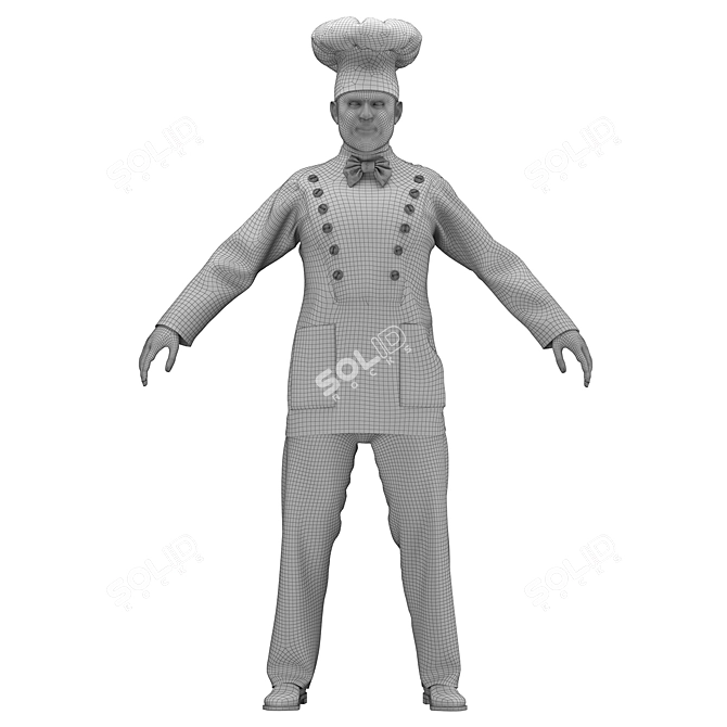 Chef Character Model - PBR_TEXTURES 3D model image 4