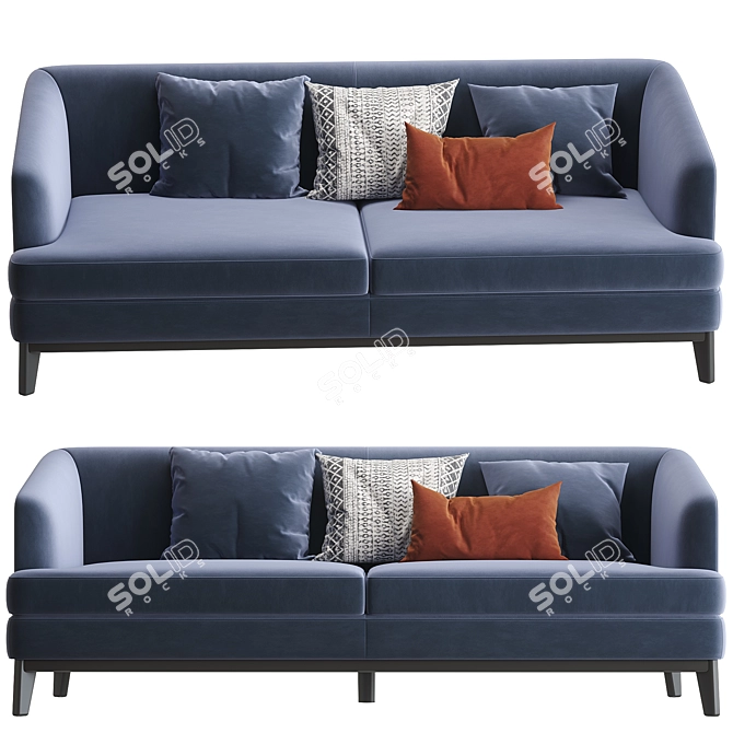 Monterey Modern Sofa Design 3D model image 2