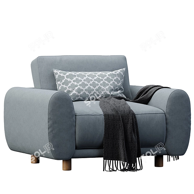 Sleek Modern Sofa Furniture Product 3D model image 1