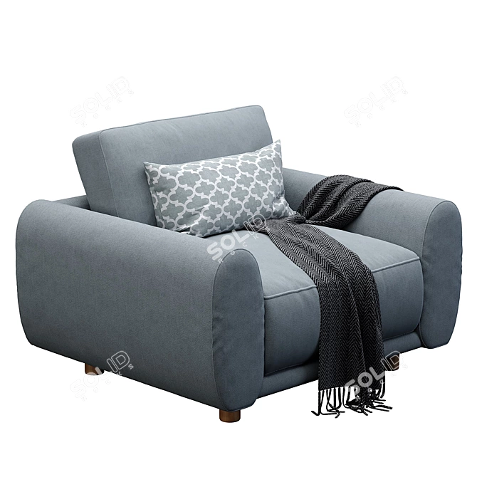 Sleek Modern Sofa Furniture Product 3D model image 3