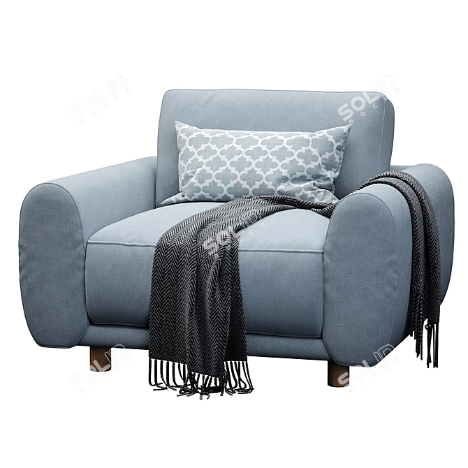 Sleek Modern Sofa Furniture Product 3D model image 4